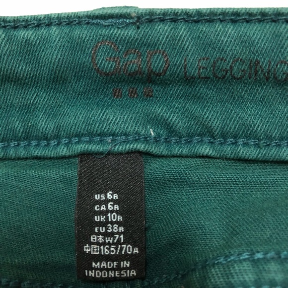 Gap Denim Legging Kelly Green size 6 - Picture 5 of 6
